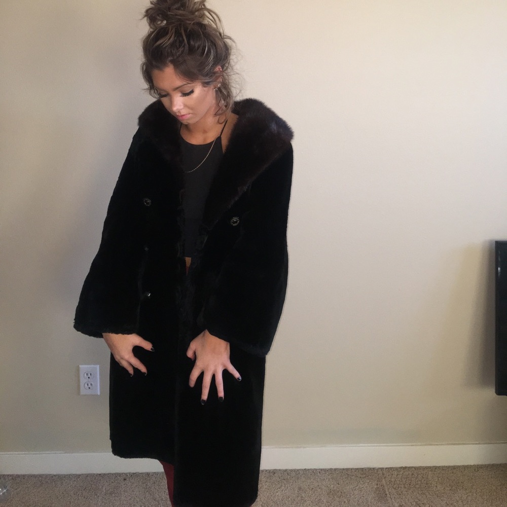 100% REAL MINK FUR VINTAGE JACKET